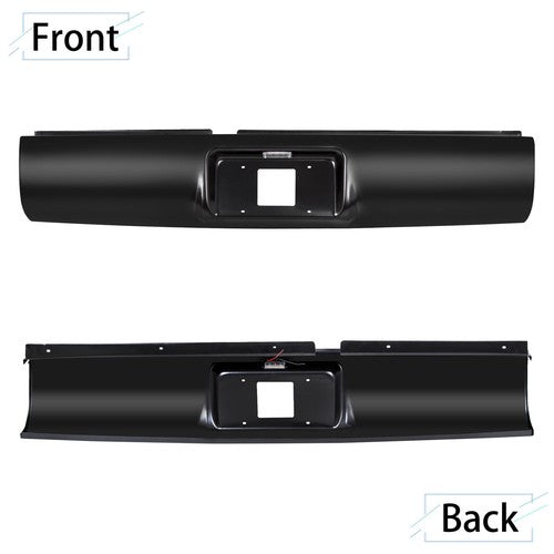 Solid Spare Rear Bumper Roll Pan w/ LED License Light For 1994-2003 Chevy GMC S10 Sonoma