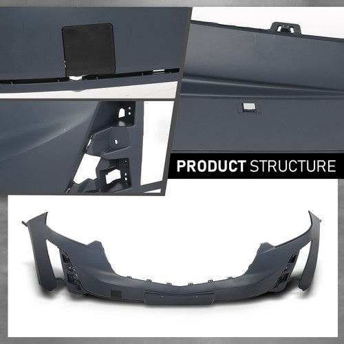 Solid Spare Fit For 2020-2024 Cadillac XT6 Luxury Front Bumper Cover Fascia w/o Sensor Holes