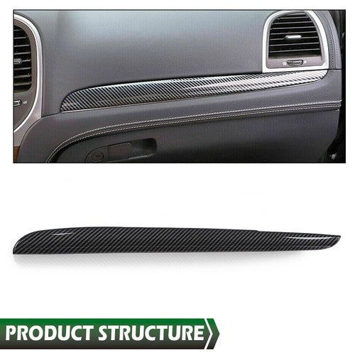 Solid Spare New Fit For 2011+ Chrysler 300 Central Control Dashboard Cover Trim Carbon Look