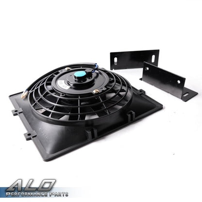 Solid Spare New Universal 12V 7" Pull Push Electric Engine Slim Oil Cooling Fan 2pcs