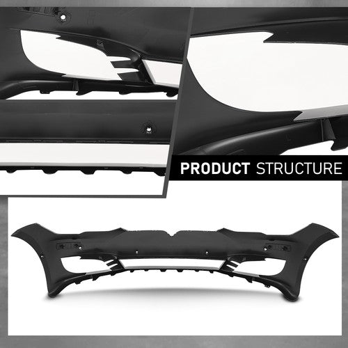 Solid Spare Front Bumper Cover Fit For 2016 2017 2018 2019 2020 2021 Tesla Model S New