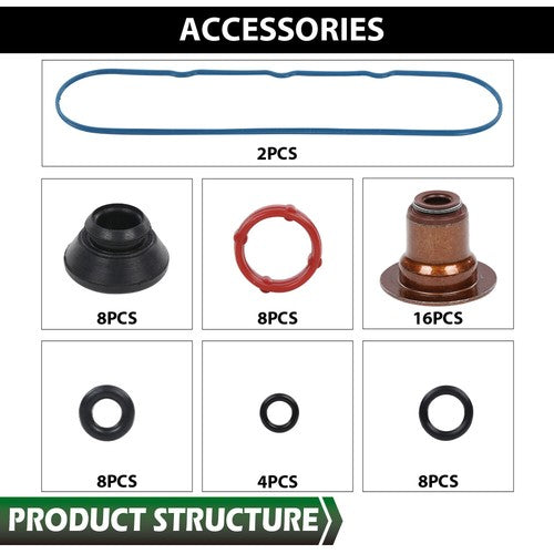 Solid Spare Fit For 08-2011 Chevy Express Hummer GMC Savana 4.8L 5.3L Head Gasket Bolts Set