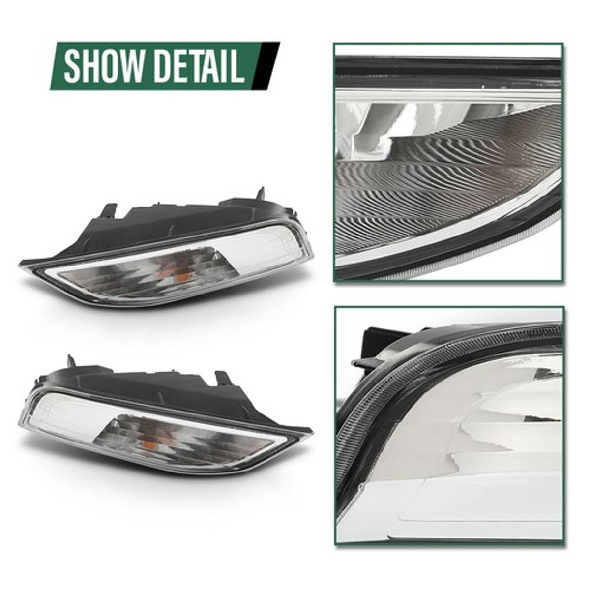 Solid Spare Front Left+Right Side Turn Signal Lights Lamps Fit For 2014-2019 Lexus GX460