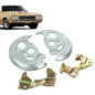 Solid Spare Disc Brake Caliper Brackets + Backing Plates Dust Shields A Body For GM Chevelle