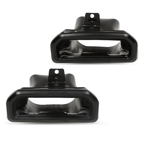 Solid Spare Fit For 19-2024 Chevy Silverado GMC Sierra 1500 Exhaust Tips Bezels Gloss Black