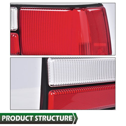 Solid Spare Fit For 87-93 Ford Mustang Fox Body LX Style Tail Light Taillamp Lens Right