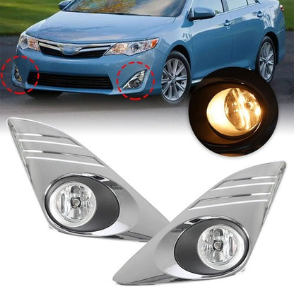 Solid Spare 2Pcs RH+LH Fog Lights+ Cover+Switch Fit For Toyota Camry 12-14 81220-06071