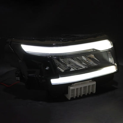 Solid Spare Headlamp Clear Full LED Passenger Black For Nissan Frontier 2022-2024 Headlight