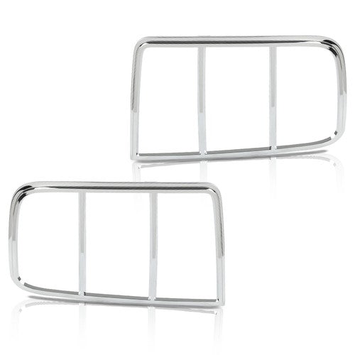 Solid Spare Tail Light Bezel Cover Silver Fit For 05-09 Ford Mustang Left+Right Pair Set