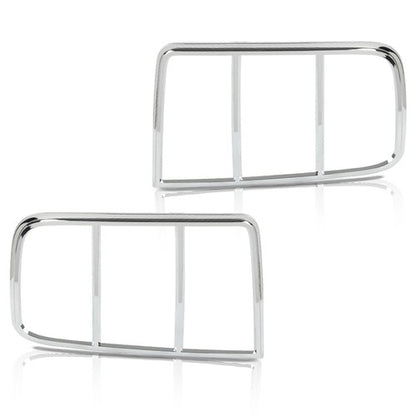 Solid Spare Tail Light Bezel Cover Silver Fit For 05-09 Ford Mustang Left+Right Pair Set