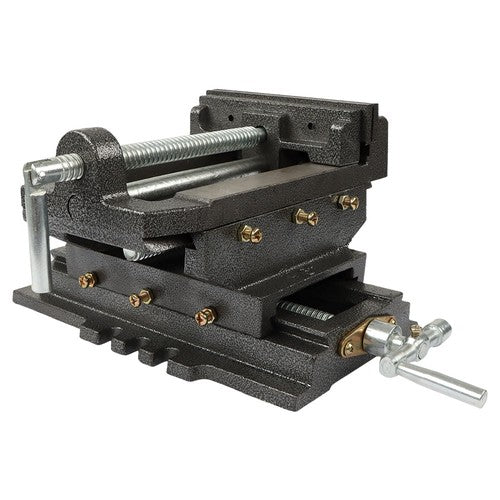 Solid Spare Machine Heavy Duty Cross Drill Press Vise Slide Metal Milling 6" 2 Way Clamp