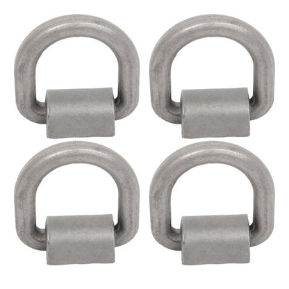 Solid Spare 4 Pack 3/4" Weld On Forged D Ring with Welding Clip 26,500lbs Fracture Strength