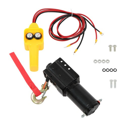 Solid Spare 3500lbs Electric Winch 12VDC/1.5HP 3/16in x 39ft Synthetic Rope IP55 Waterproof