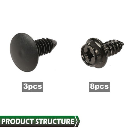 Solid Spare Fit For 81-87 Buick Regal Front+Rear Bumper Filler Hardware Screw Install Kit