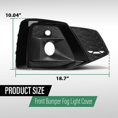 Solid Spare Fog Light Cover Lamp Trim Fit For 2020-2023 Audi A5 S5 Sportback Left+Right