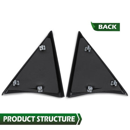 Solid Spare 2pcs Front Door Upper Trim Panel Left+Right Fit For Chevy Silverado GMC Sierra