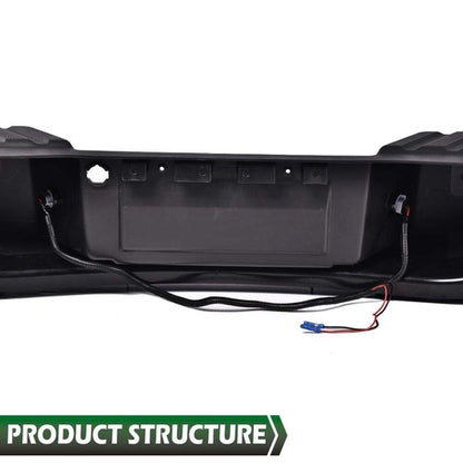 Solid Spare Black - Complete Rear Steel Bumper Assembly Fit For 2009-2014 Ford F150 Truck