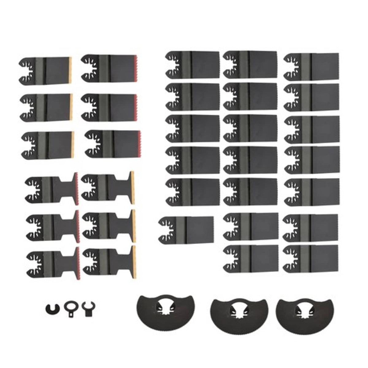 Solid Spare for Wood Metal Plastic 35Pcs 7 Types Oscillating Saw Blade Combination