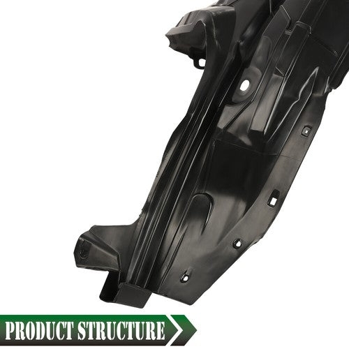 Solid Spare Fit For 2014-2018 Nissan Rogue Front Passenger Side Fender Liner Black