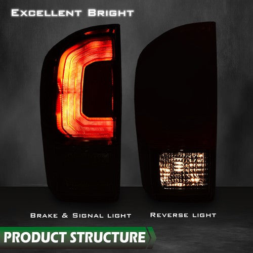 Solid Spare Fit For 2016-2021 Toyota Tacoma Rear Left Side Tail Light Brake Lamp Assembly