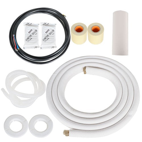 Solid Spare 3/8-5/8 Dia. 16 Feet Install Kit Air Conditioning Cooling Connection Pipe