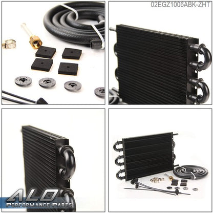 Solid Spare New Universal 6 Row 10AN Remote Transmission Oil Cooler Radiator Converter Kit