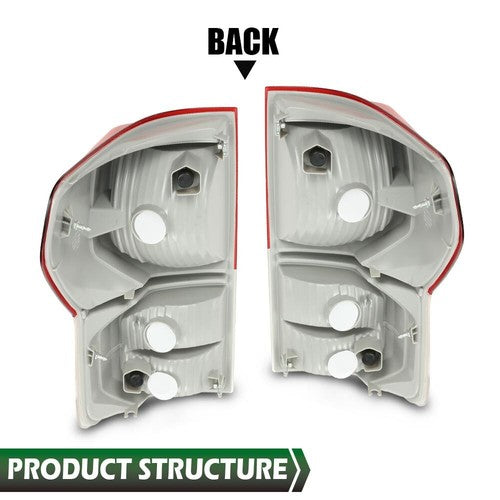 Solid Spare Fit For 07-13 Toyota Tundra Left+Right Rear Tail Lights Brake Lamps w/o Bulbs