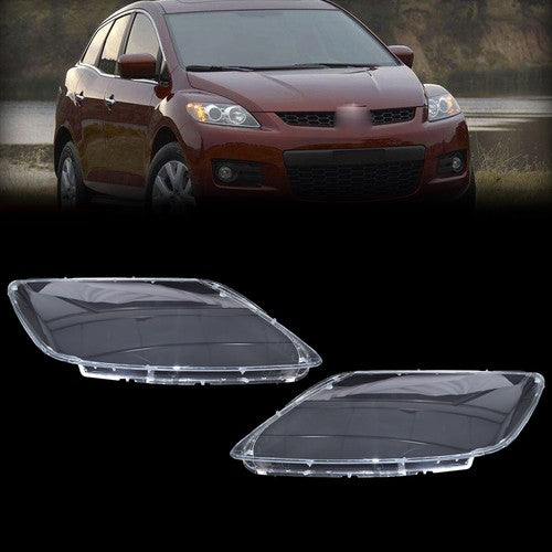 For 2007-2012 Mazda CX-7 Headlight Clear Lens Cover Replacement Left+Right Side