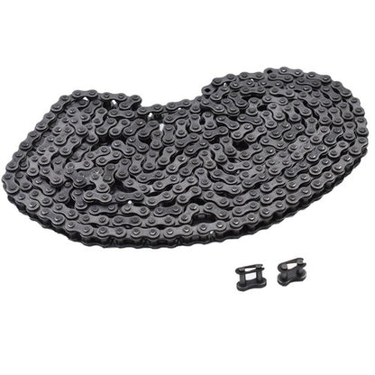 Solid Spare Roller Chain 0.375 Inch #35 10 Feet Carbon Stell with 2 Connecting Link New