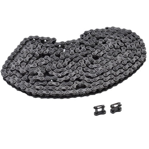 Solid Spare Roller Chain 0.375 Inch #35 10 Feet Carbon Stell with 2 Connecting Link New