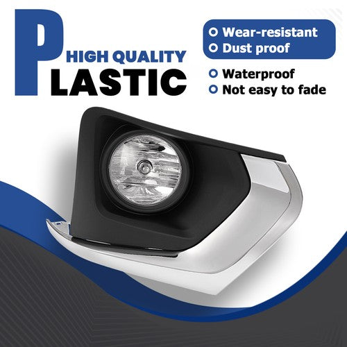 Solid Spare For 18-21 Chevy Traverse Driver/LH+Passenger/RH Fog Lights+Bezel+Harness+Switch