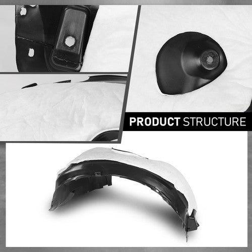 Solid Spare Front Fender Liner Splash Shield Left Fit For 2015-2019 Ford Escape FO1248161