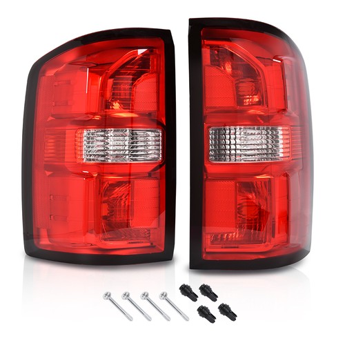 Solid Spare Rear Tail Lights Set Left & Right Fit For 2014-2018 GMC Sierra 1500 2500 3500 HD