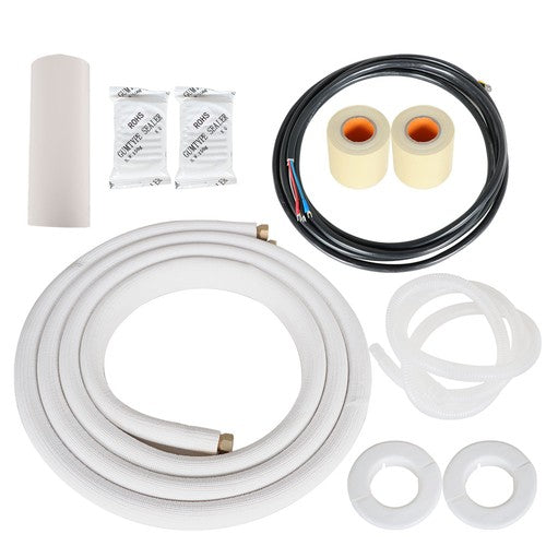 Solid Spare 3/8-5/8 Dia. 16 Feet Install Kit Air Conditioning Cooling Connection Pipe