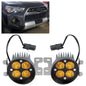Solid Spare Pair LED Fog Lights Amber w/Brackets For Toyota Tacoma 4Runner Tundra 2010-2023