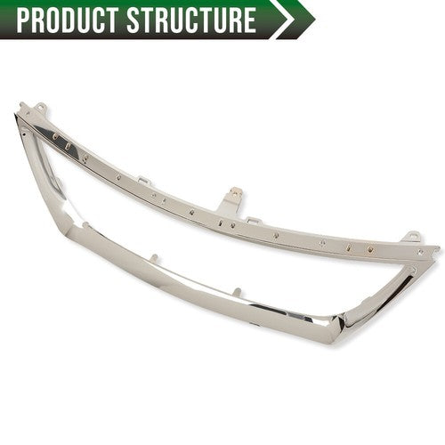 Solid Spare Fit For 2007-2009 Lexus ES350 Sedan Grille Shell Outer Grille Molding Chrome