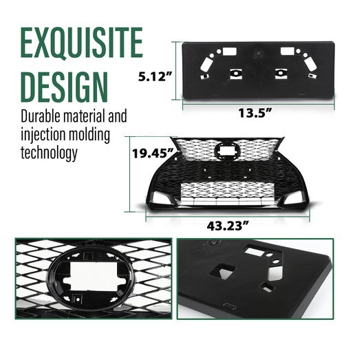 Solid Spare Fit For 2014-2016 Lexus IS IS250 IS200t IS350 to 21 F-Sport Style Front Bumper