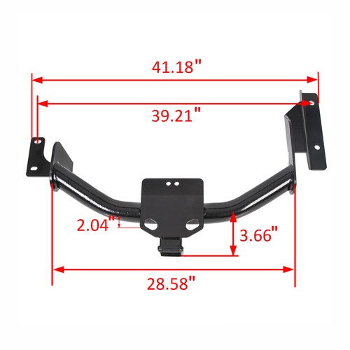 Solid Spare Bumper Class III Trailer Hitch 2" Receiver For Honda CRV 2007-2011 Powder Coated
