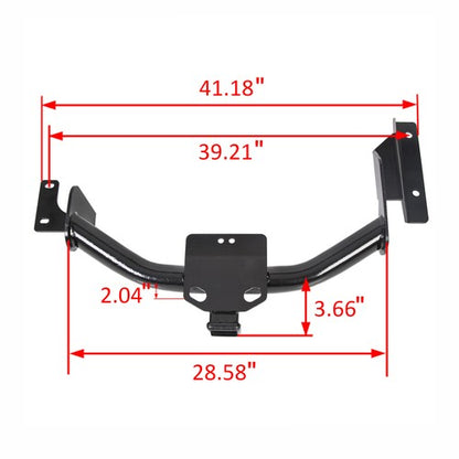 Solid Spare Bumper Class III Trailer Hitch 2" Receiver For Honda CRV 2007-2011 Powder Coated