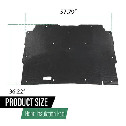 Solid Spare Fit For 82-93 Chevy S10 Truck & Blazer Hood Insulation Pad Heat Blanket & Clips
