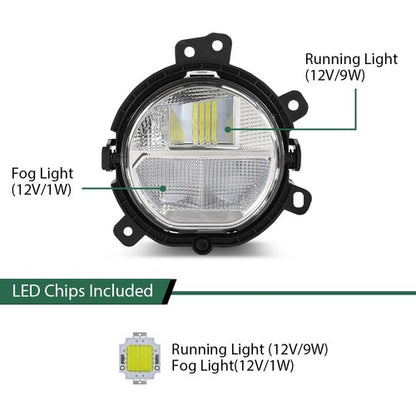 Solid Spare Front Bumper LED Fog Light Lamp Left Fit For 2013-16 BMW Mini F54 F55 F56 F57