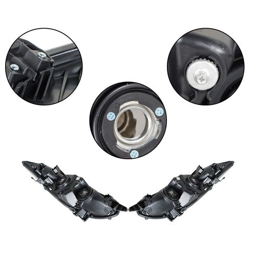 Solid Spare Halogen Headlights For Toyota Corolla 2011-2013 Headlamps Clear Left+Right Side