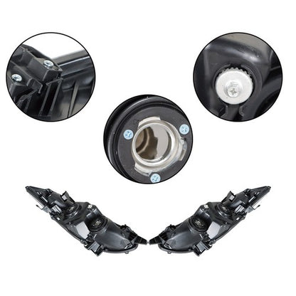 Solid Spare Halogen Headlights For Toyota Corolla 2011-2013 Headlamps Clear Left+Right Side