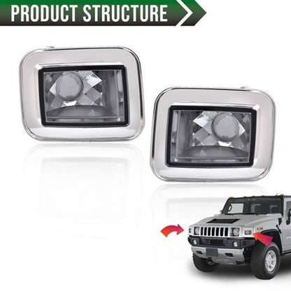 Solid Spare Fit For 03-08 Hummer H2 SUT Front Chrome Smoke Parking Signal Light Lamp 2pcs