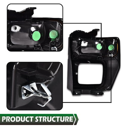 Solid Spare Headlight Trim Bezel w/ Parking Light Fit For 08-14 Ford E150 E250 E350 Right