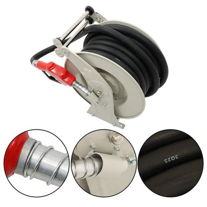 Solid Spare For Tank Truc 1"x 50FT Fuel Hose Reel 300 PSI Fuel Hose Reel with Fueling Nozzle