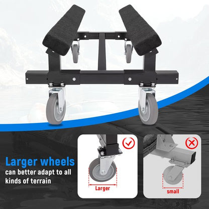 Solid Spare 23"x17" 1400lbs Capacity Watercraft Dolly Boat Jet Ski Stand Storage Cart