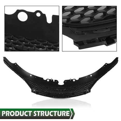 Solid Spare Fit For 2015 2016 2017 Chrysler 200 Front Bumper Upper Grille Grill 68103934AC