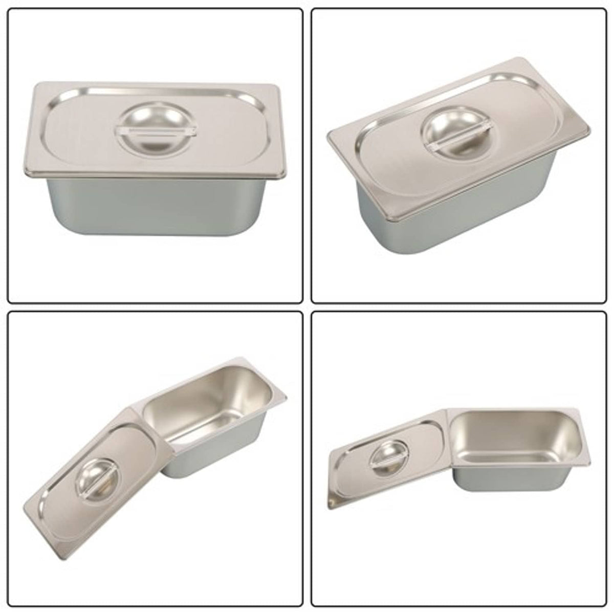 Solid Spare Steam Table Pans 1/3 Size 6" Deep Thickened 8 Pieces with Non-Stick Coating