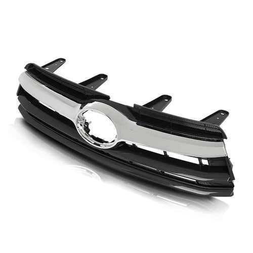 Solid Spare Fit For 14-16 Toyota Highlander Front Bumper Upper Grille Black Chrome TO1200371